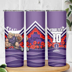 Personalised Fremantle Dockers ANZAC Skinny Tumbler Military Remembrance Australian Football Mascot Camouflage