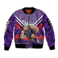 Personalised Fremantle Dockers ANZAC Sleeve Zip Bomber Jacket Military Remembrance Australian Football Mascot Camouflage
