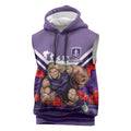 Personalised Fremantle Dockers ANZAC Sleeveless Hoodie Military Remembrance Australian Football Mascot Camouflage