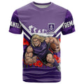 Personalised Fremantle Dockers ANZAC T Shirt Military Remembrance Australian Football Mascot Camouflage