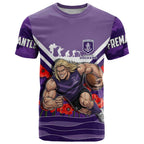 Personalised Fremantle Dockers ANZAC T Shirt Military Remembrance Australian Football Mascot Camouflage
