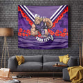 Personalised Fremantle Dockers ANZAC Tapestry Military Remembrance Australian Football Mascot Camouflage