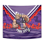 Personalised Fremantle Dockers ANZAC Tapestry Military Remembrance Australian Football Mascot Camouflage