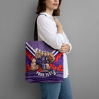 Personalised Fremantle Dockers ANZAC Tote Bag Military Remembrance Australian Football Mascot Camouflage