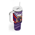 Personalised Fremantle Dockers ANZAC Tumbler With Handle Military Remembrance Australian Football Mascot Camouflage