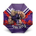 Personalised Fremantle Dockers ANZAC Umbrella Military Remembrance Australian Football Mascot Camouflage