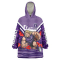 Personalised Fremantle Dockers ANZAC Wearable Blanket Hoodie Military Remembrance Australian Football Mascot Camouflage