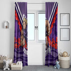 Personalised Fremantle Dockers ANZAC Window Curtain Military Remembrance Australian Football Mascot Camouflage