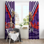 Personalised Fremantle Dockers ANZAC Window Curtain Military Remembrance Australian Football Mascot Camouflage