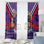 Personalised Fremantle Dockers ANZAC Window Curtain Military Remembrance Australian Football Mascot Camouflage