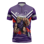 Personalised Fremantle Dockers ANZAC Zipper Polo Shirt Military Remembrance Australian Football Mascot Camouflage