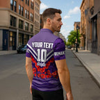 Personalised Fremantle Dockers ANZAC Zipper Polo Shirt Military Remembrance Australian Football Mascot Camouflage