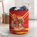 Personalised Gold Coast Suns ANZAC Laundry Basket Military Remembrance Australian Football Mascot Camouflage