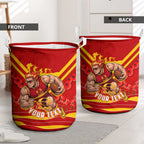 Personalised Gold Coast Suns ANZAC Laundry Basket Military Remembrance Australian Football Mascot Camouflage