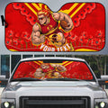 Personalised Gold Coast Suns ANZAC Auto Sun Shade Military Remembrance Australian Football Mascot Camouflage