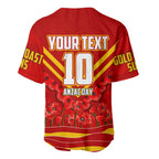 Personalised Gold Coast Suns ANZAC Baseball Jersey Military Remembrance Australian Football Mascot Camouflage
