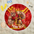 Personalised Gold Coast Suns ANZAC Beach Blanket Military Remembrance Australian Football Mascot Camouflage