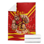 Personalised Gold Coast Suns ANZAC Blanket Military Remembrance Australian Football Mascot Camouflage