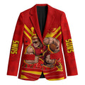 Personalised Gold Coast Suns ANZAC Blazer Military Remembrance Australian Football Mascot Camouflage