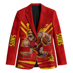 Personalised Gold Coast Suns ANZAC Blazer Military Remembrance Australian Football Mascot Camouflage
