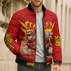 Personalised Gold Coast Suns ANZAC Bomber Puffer Jacket Military Remembrance Australian Football Mascot Camouflage