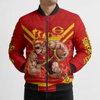 Personalised Gold Coast Suns ANZAC Bomber Puffer Jacket Military Remembrance Australian Football Mascot Camouflage