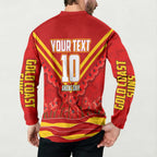 Personalised Gold Coast Suns ANZAC Button Sweatshirt Military Remembrance Australian Football Mascot Camouflage