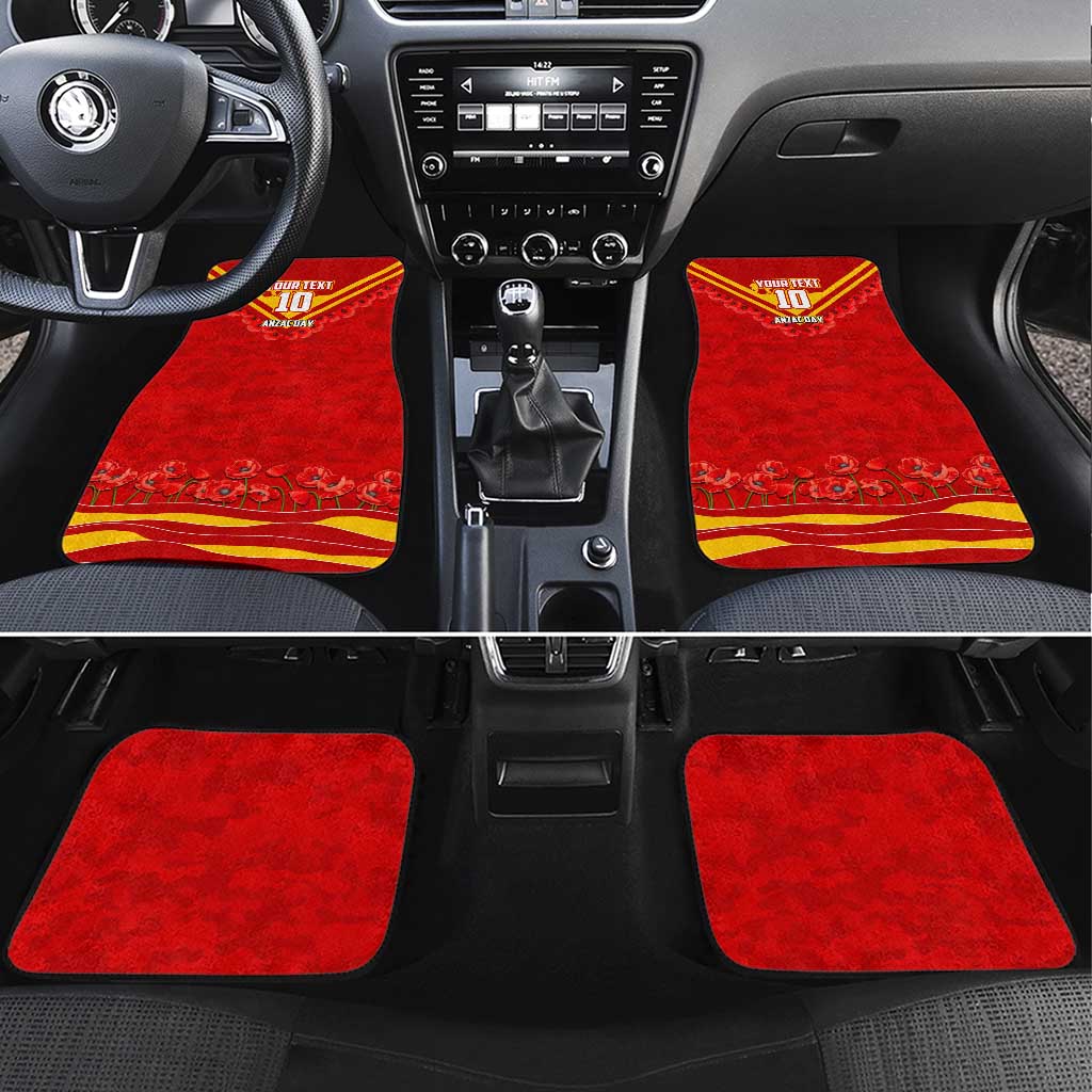 Personalised Gold Coast Suns ANZAC Car Mats Military Remembrance Australian Football Mascot Camouflage