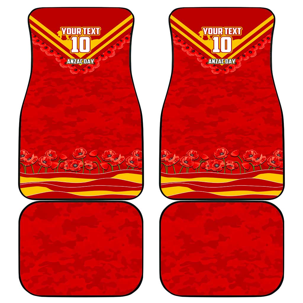 Personalised Gold Coast Suns ANZAC Car Mats Military Remembrance Australian Football Mascot Camouflage