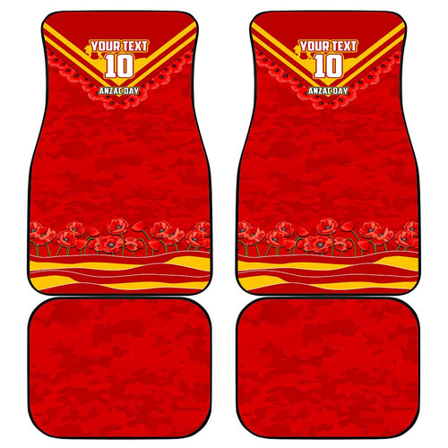 Personalised Gold Coast Suns ANZAC Car Mats Military Remembrance Australian Football Mascot Camouflage