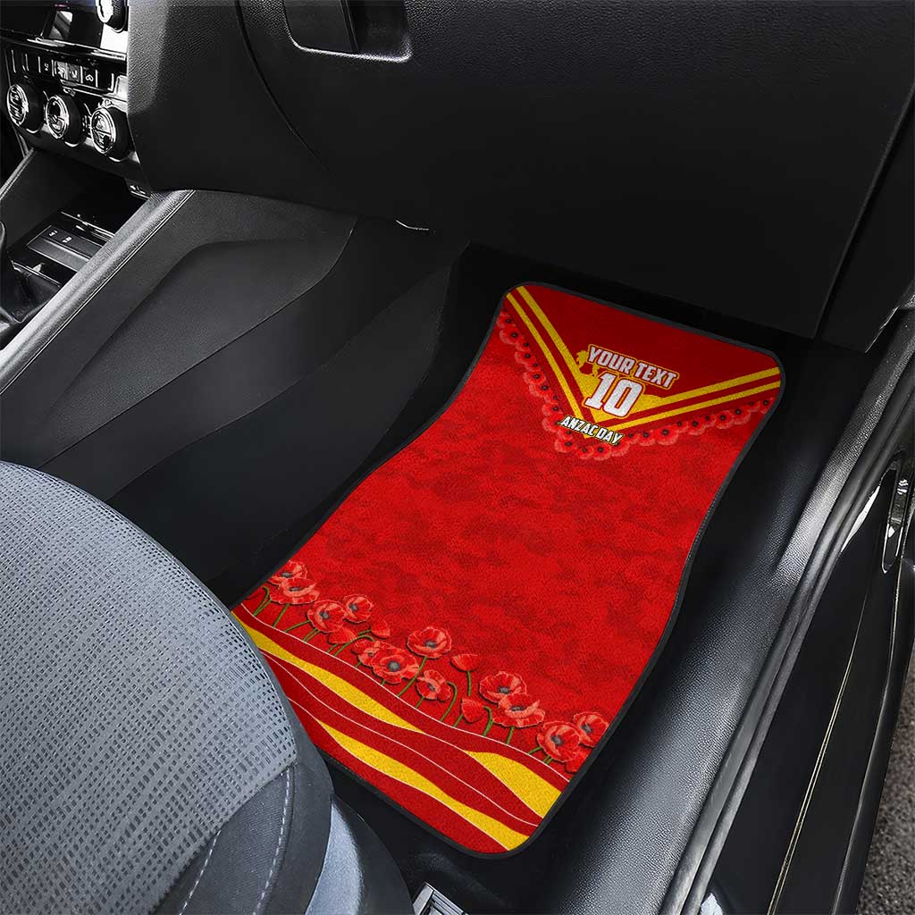 Personalised Gold Coast Suns ANZAC Car Mats Military Remembrance Australian Football Mascot Camouflage