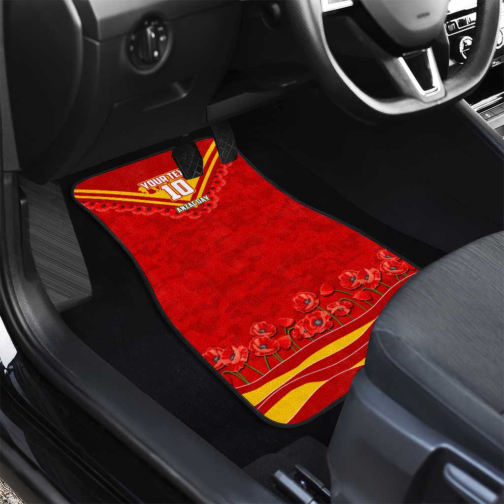 Personalised Gold Coast Suns ANZAC Car Mats Military Remembrance Australian Football Mascot Camouflage