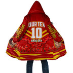 Personalised Gold Coast Suns ANZAC Cloak Military Remembrance Australian Football Mascot Camouflage