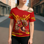 Personalised Gold Coast Suns ANZAC Cross Shoulder Shirt Military Remembrance Australian Football Mascot Camouflage