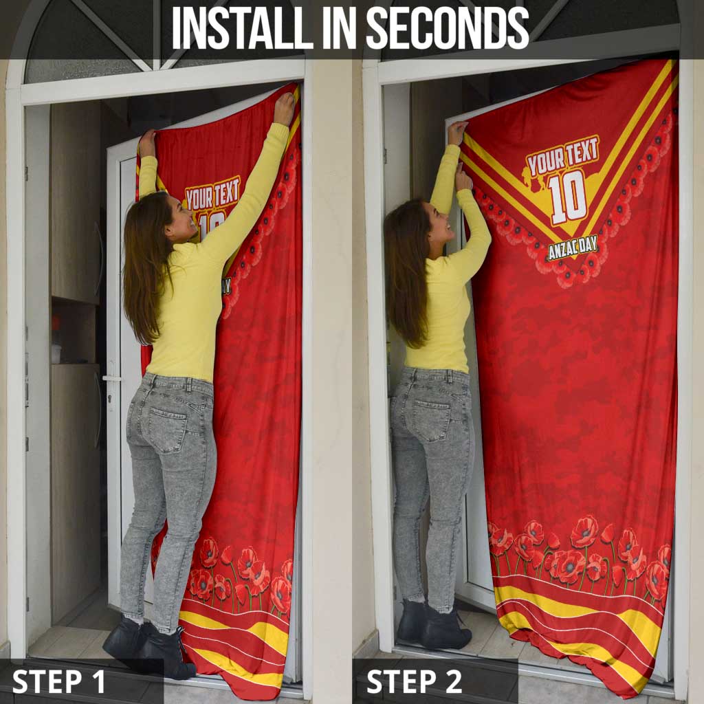 Personalised Gold Coast Suns ANZAC Door Cover Military Remembrance Australian Football Mascot Camouflage