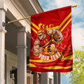 Personalised Gold Coast Suns ANZAC Garden Flag Military Remembrance Australian Football Mascot Camouflage