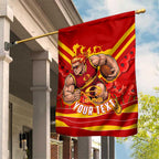 Personalised Gold Coast Suns ANZAC Garden Flag Military Remembrance Australian Football Mascot Camouflage