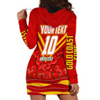 Personalised Gold Coast Suns ANZAC Hoodie Dress Military Remembrance Australian Football Mascot Camouflage
