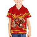 Personalised Gold Coast Suns ANZAC Kid Hawaiian Shirt Military Remembrance Australian Football Mascot Camouflage