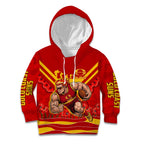Personalised Gold Coast Suns ANZAC Kid Hoodie Military Remembrance Australian Football Mascot Camouflage