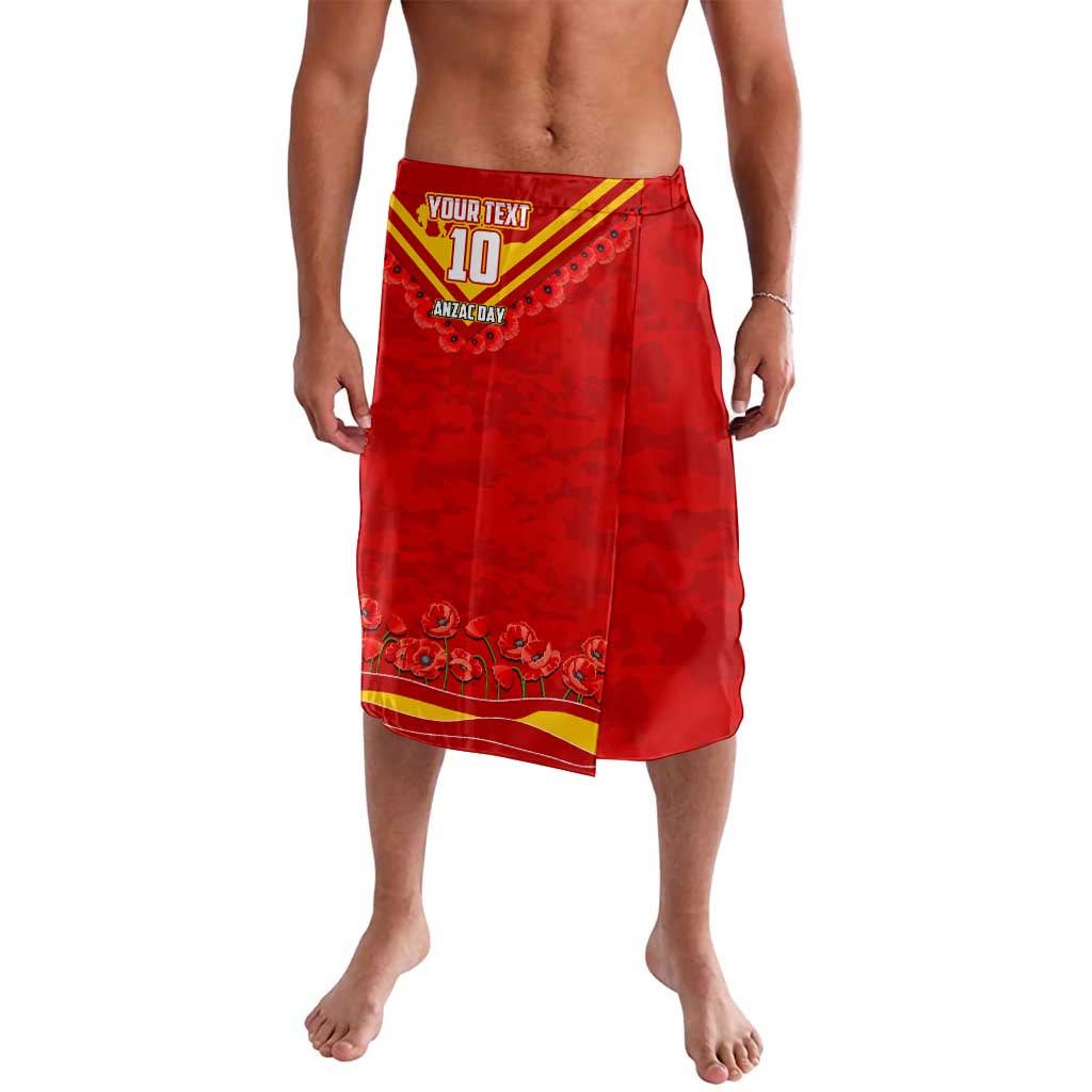 Personalised Gold Coast Suns ANZAC Lavalava Military Remembrance Australian Football Mascot Camouflage
