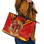 Personalised Gold Coast Suns ANZAC Leather Tote Bag Military Remembrance Australian Football Mascot Camouflage