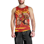 Personalised Gold Coast Suns ANZAC Men Tank Top Military Remembrance Australian Football Mascot Camouflage