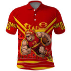 Personalised Gold Coast Suns ANZAC Polo Shirt Military Remembrance Australian Football Mascot Camouflage