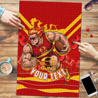 Personalised Gold Coast Suns ANZAC Puzzle Military Remembrance Australian Football Mascot Camouflage