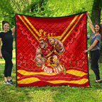 Personalised Gold Coast Suns ANZAC Quilt Military Remembrance Australian Football Mascot Camouflage