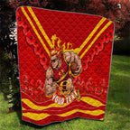 Personalised Gold Coast Suns ANZAC Quilt Military Remembrance Australian Football Mascot Camouflage