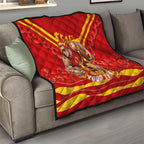 Personalised Gold Coast Suns ANZAC Quilt Military Remembrance Australian Football Mascot Camouflage