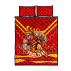 Personalised Gold Coast Suns ANZAC Quilt Bed Set Military Remembrance Australian Football Mascot Camouflage