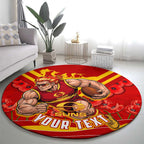 Personalised Gold Coast Suns ANZAC Round Carpet Military Remembrance Australian Football Mascot Camouflage